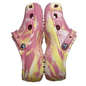 Crocs Platform Marbled Tie-Dye Clogs Pink Lemonade Womens 10
